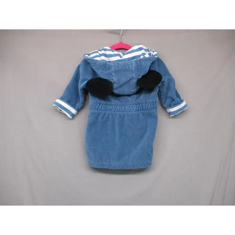 Disney Blue‎ Soft Comfy Hooded Robe Kids Size 6-9M